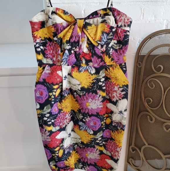 Floral strapless dress - Picture 1 of 3